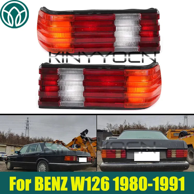 1Pair Rear Taillight TaillampFor Mercedes-Benz W126 320SEL 280SEL 500SEL 380SEL1980-1991 Tail Light Reverse Lights Brake Lights