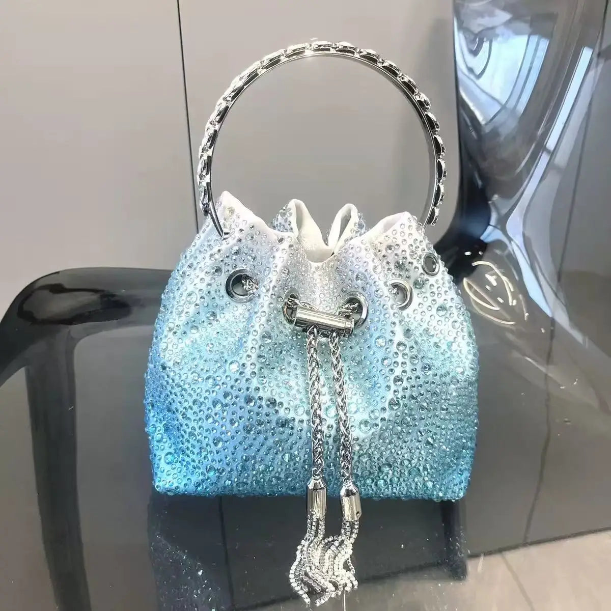 Luxury Designer Women Handbag Glitter Shiny Diamond Clutch Purse Wedding Party Banquet Bag Crystal Rhinestones Evening Bag