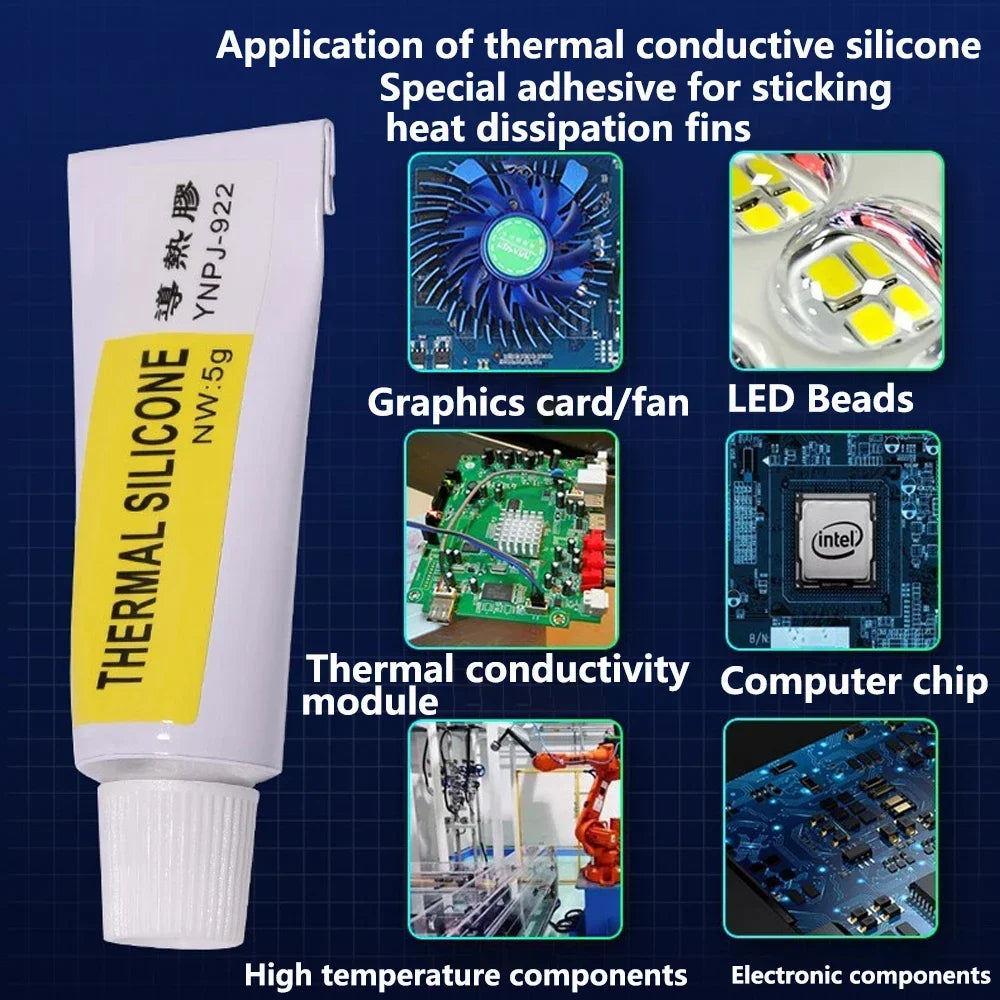 Thermal Paste Conductive Heatsink Plaster Viscous Adhesive For Chip VGA RAM LED IC Cooler Radiator Cooling Sealers epoxy glue