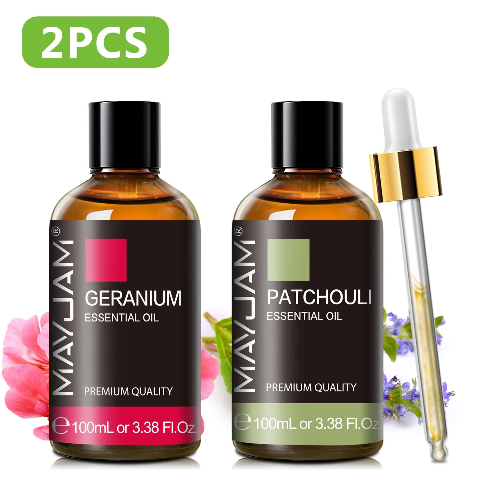MAYJAM 2PCS Natural Plant Essential Oils Lavender Jasmine Eucalyptus Vanilla Fragrance Oil for Humidifier Diffuser