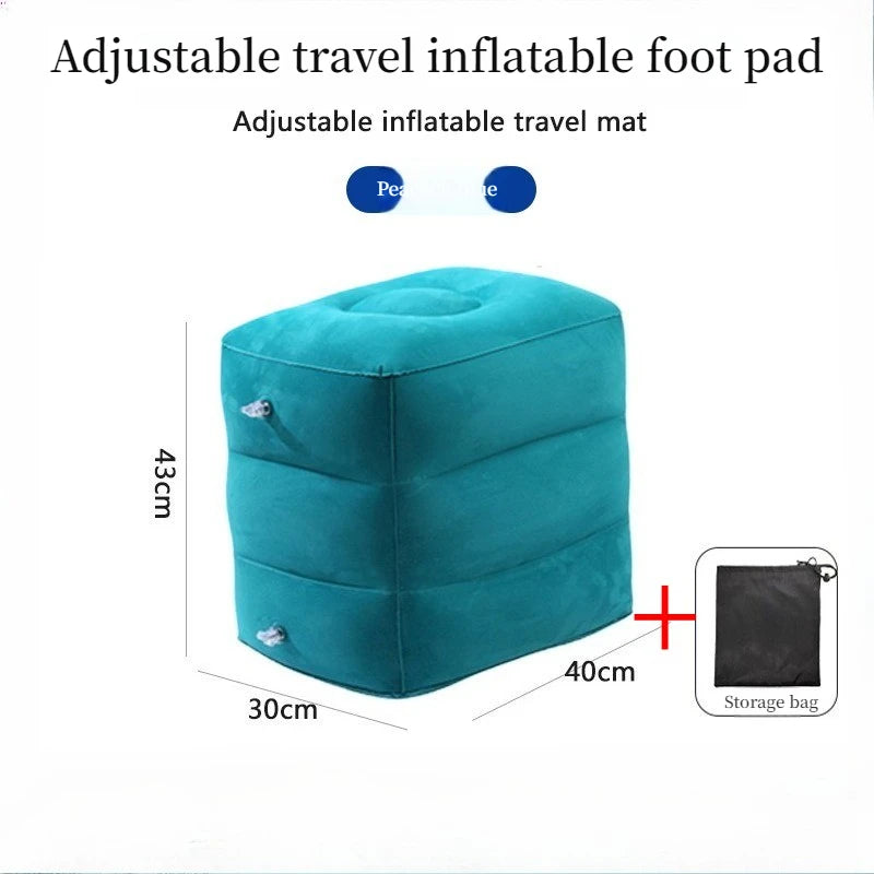 PVC Kids Flight Sleeping Footrest Pillow Resting Pillow On Airplane Car Bus Pillow Inflatable Travel Foot Rest Pillows Foot Pad