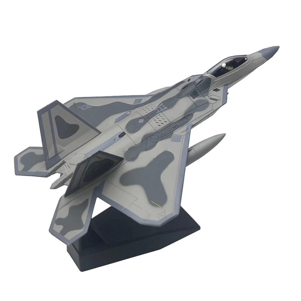 1:100 1/100 Scale US Lockheed Martin F-22 F22 Raptor Fighter Plane Diecast Metal Airplane Aircraft Model Boy Birthday Gift