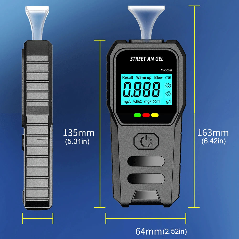 Digital  Breathalyzer Accurate Portable Breathalyzer Alcoholometer Drunk Driving Analyzer for Personal & Professional Use