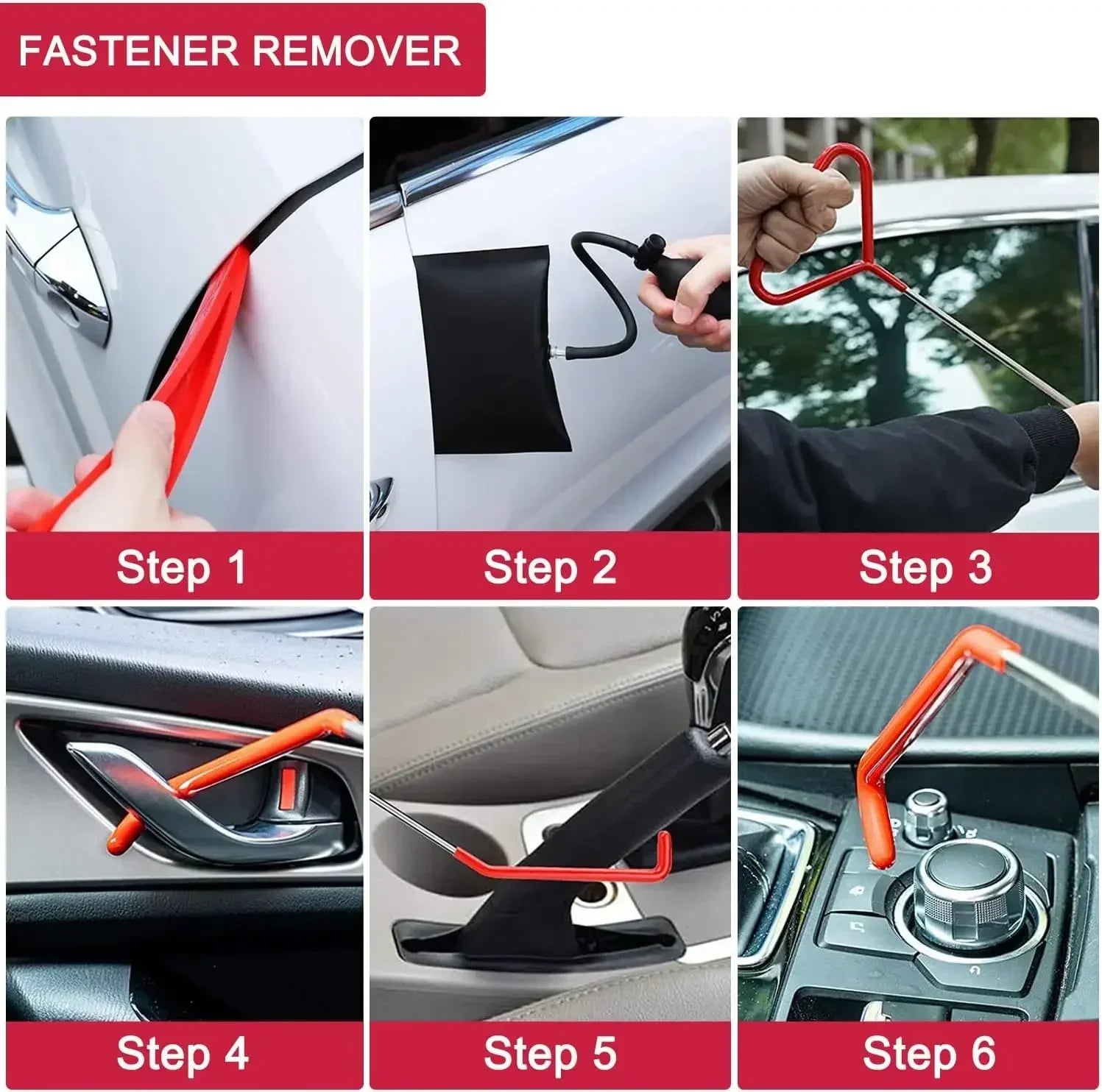 EAFC 21/18PCS Car Window Door Emergency Open Key Lost Lock Out Unlock Auto Tools Kit Air Wedge Bag PumpOpen Unlock for Car Truck