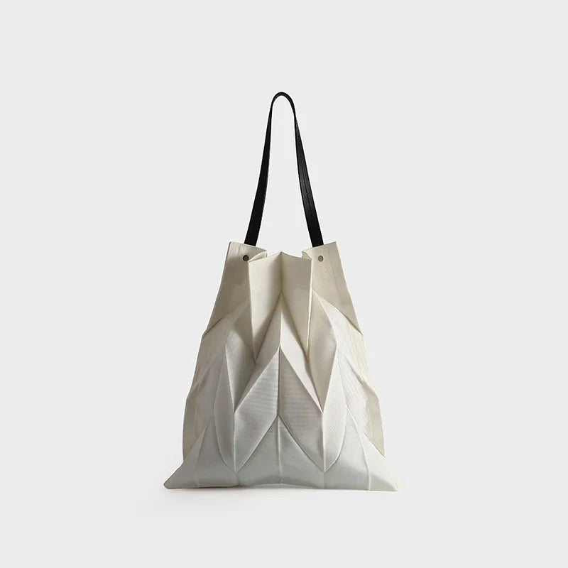 Trendy Geometry Canvas Tote Bags for Woman Versatile Folding Large Capacity Shopping Bags Lightweight Designer Bags Bolsos Mujer