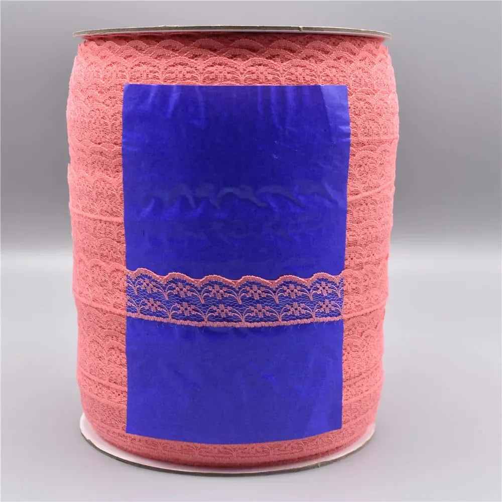 Wholesale 600yards/Roll White Lace Ribbon Width/22mm Lace Trim Fabric Embroidered Sewing Decoration African Lace Fabric Applique