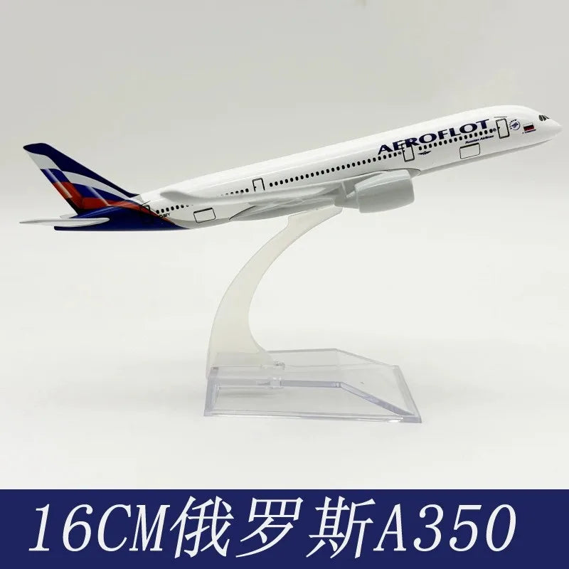 16CM Scale Plane A350 Aircraft Model Alloy Metal Diecast Airplane Toy Children Kids Gift A350 Series Miniature for Collection