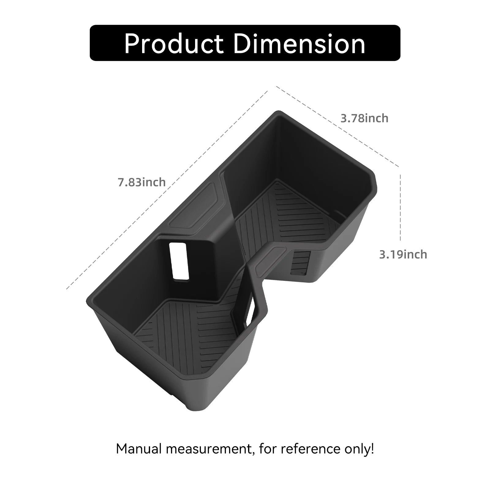 for Toyota 4Runner 2025 Central Console Water Cup Holder Anti-slip Drinks Storage Box Auto Interior Accessories Black