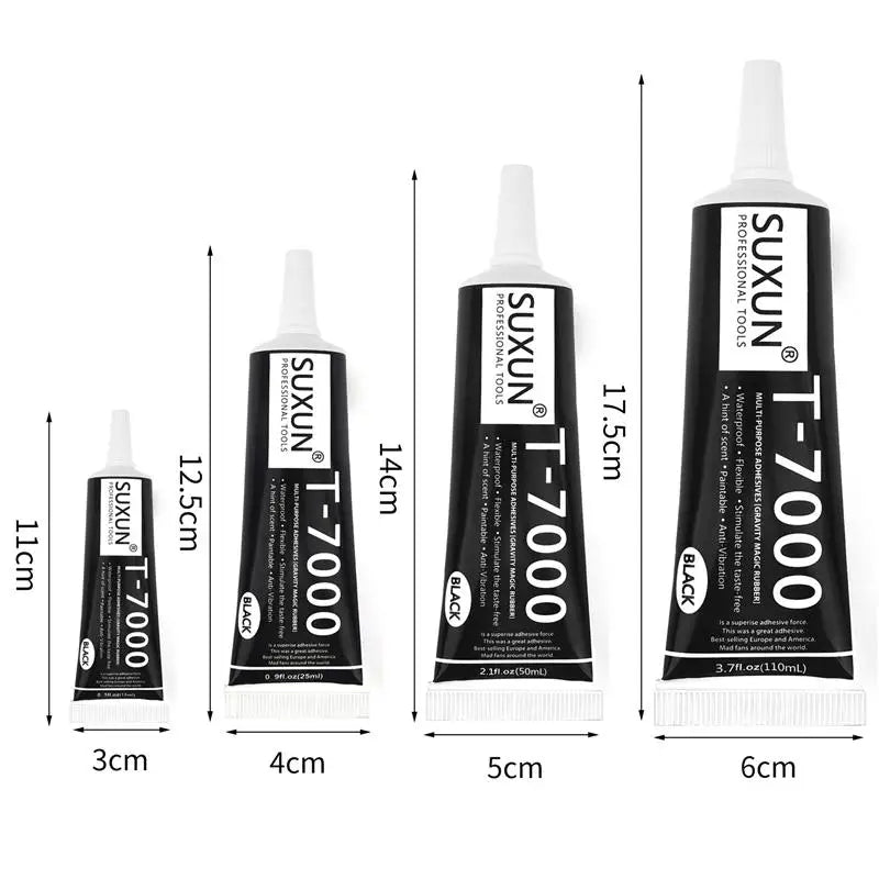 15/25/50/110ML T7000 T8000 B7000 Glue Repair Cell Phone Touch Screen Adhesive Electronic Components Glue With Applicator Tip