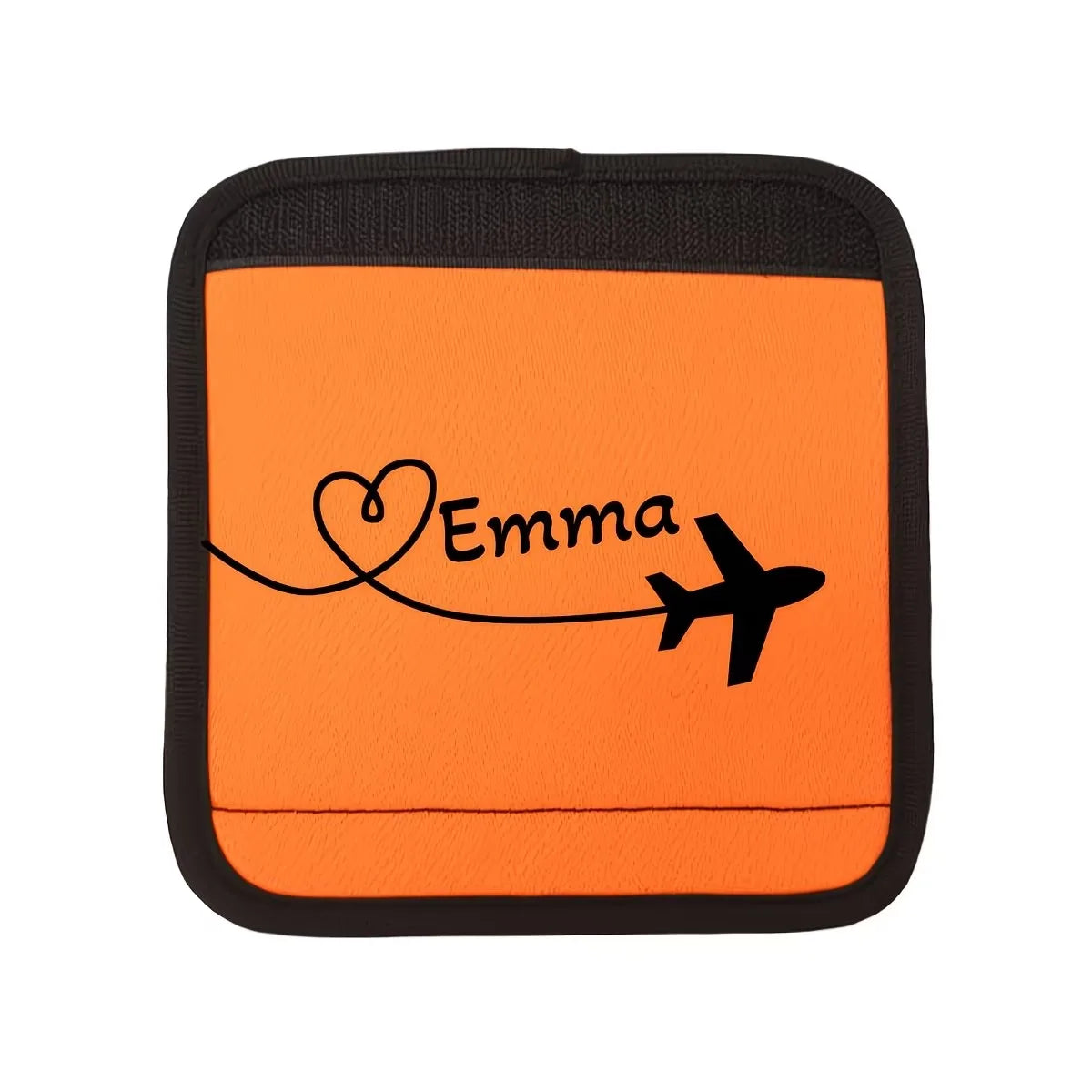 Custom Cover, Airplane Heart-Shaped Pattern Luggage Pole Cover, Custom Text Luggage Pole Cover, Personalized Holiday Gift