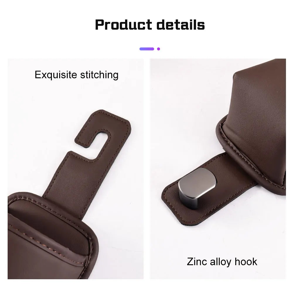 Leather Car Water Cup Holder For IM Motors MG IM6 IM5 LS7 L7 LS6 L6 Backrest Storage Bag ,Trash Can with Hook Bags Umbrella Clip