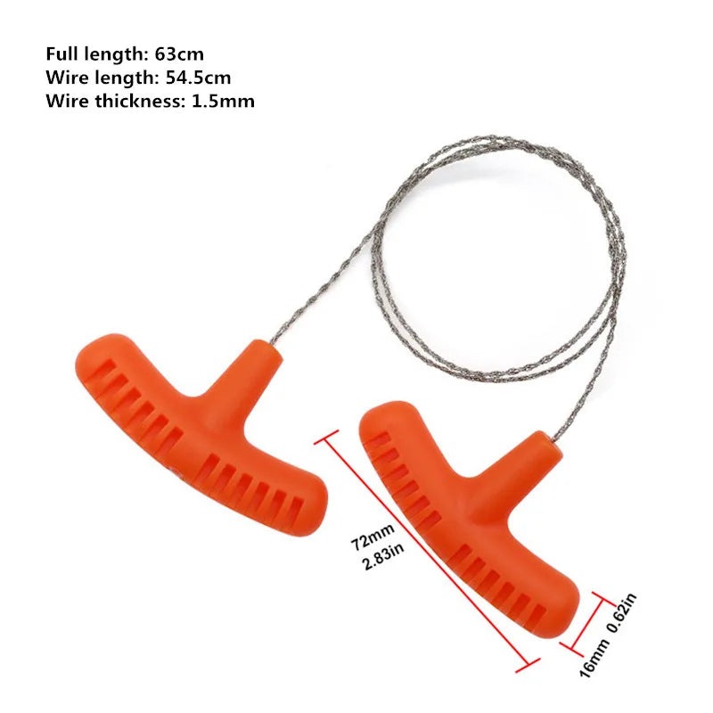 Portable Mini Stainless Steel Wire Saw Rescue Emergency Camping Survival Outdoor Strong Pocket Chain Rope Hand Cable String Saw