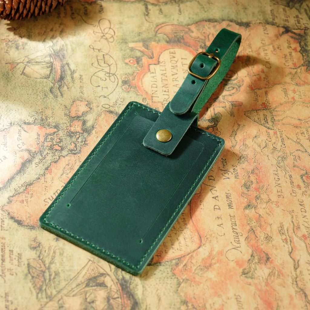 Free Custom Letters New Top Layer Cowhide Aircraft Boarding Pass Creative Travel Box Hanging Tag Checked In Leather Luggage Tag