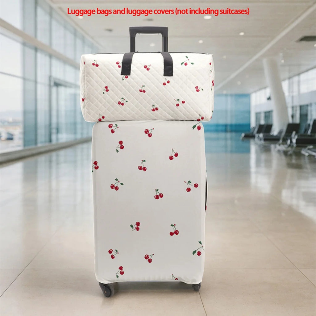 2pc Foldable, large-capacity, lightweight, unisex travel sports luggage set with protective cover
