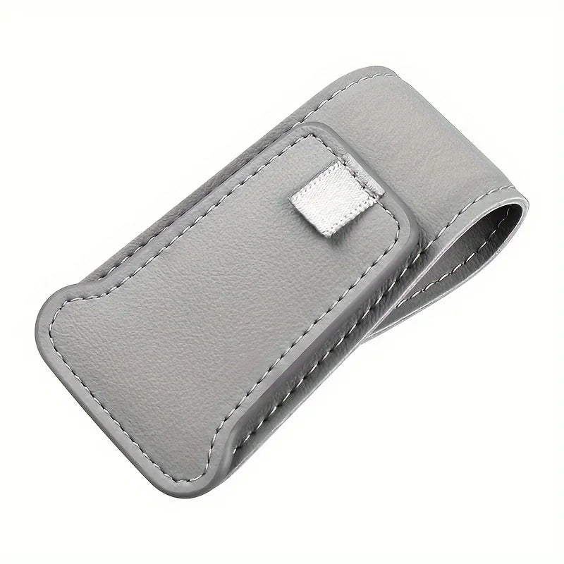 Magnetic Car Sun Visor Glasses Holder Clip - Auto Interior Accessories Universal Eyeglasses Storage Bracket with Buckle Closure