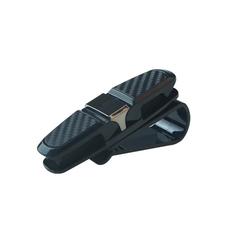 Car Sunglasses Frame Carbon Fiber Bills Glasses Clip Multi Function In Car Creative Eye Box Card Double Headed Clip On Board