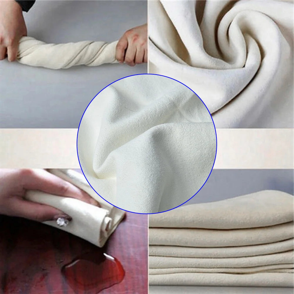 High Quality Brand New Towel Chamois Leather For Cleaning Paint Surfaces Mirrors Silverware Thick Car Cleaning