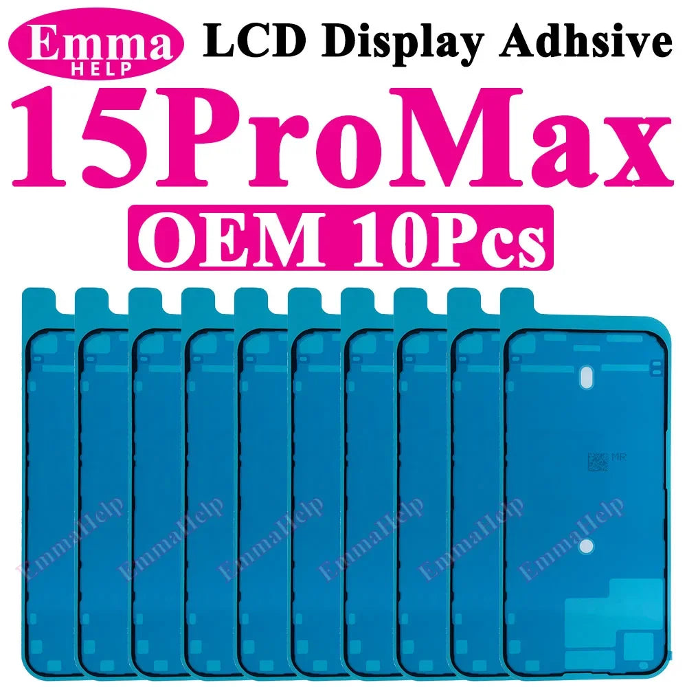 10pcs Waterproof Seal Sticker Back Cover Side For iPhone 16 Plus 15 Pro Max 14 16E Front LCD Display Adhesive Tape Seal
