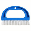 2pcs D Shaped Car Carpet Brush Fine Bristle Curved Handle Anti Slip Upholstery Cleaning Tool Plastic Car Maintenance Equipment