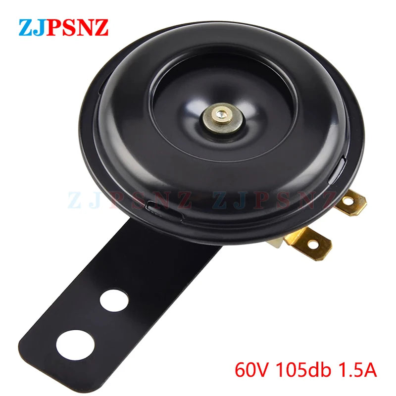 6V 12V 24V 36V 48V 60V 72V Horn E-bike Motorcycle Scooter Horn Kits Round Super Loud Horn Speaker Scooter Mopeds Waterproof