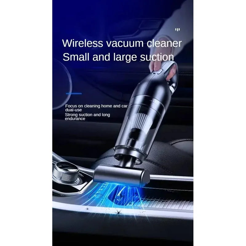 High‑Suction Handheld Car Vacuum Cleaner, Portable Wet‑Dry Vacuum for Car Interior & Household Cleaning