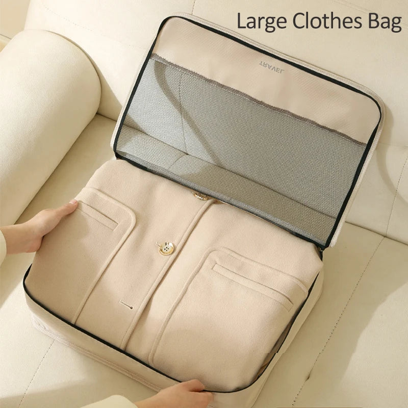 3pcs Set Travel Clothes Storage Bag Waterproof Packing Cubes Mesh Visible Travel Suitcases Organizer Pouch Luggage Organiser