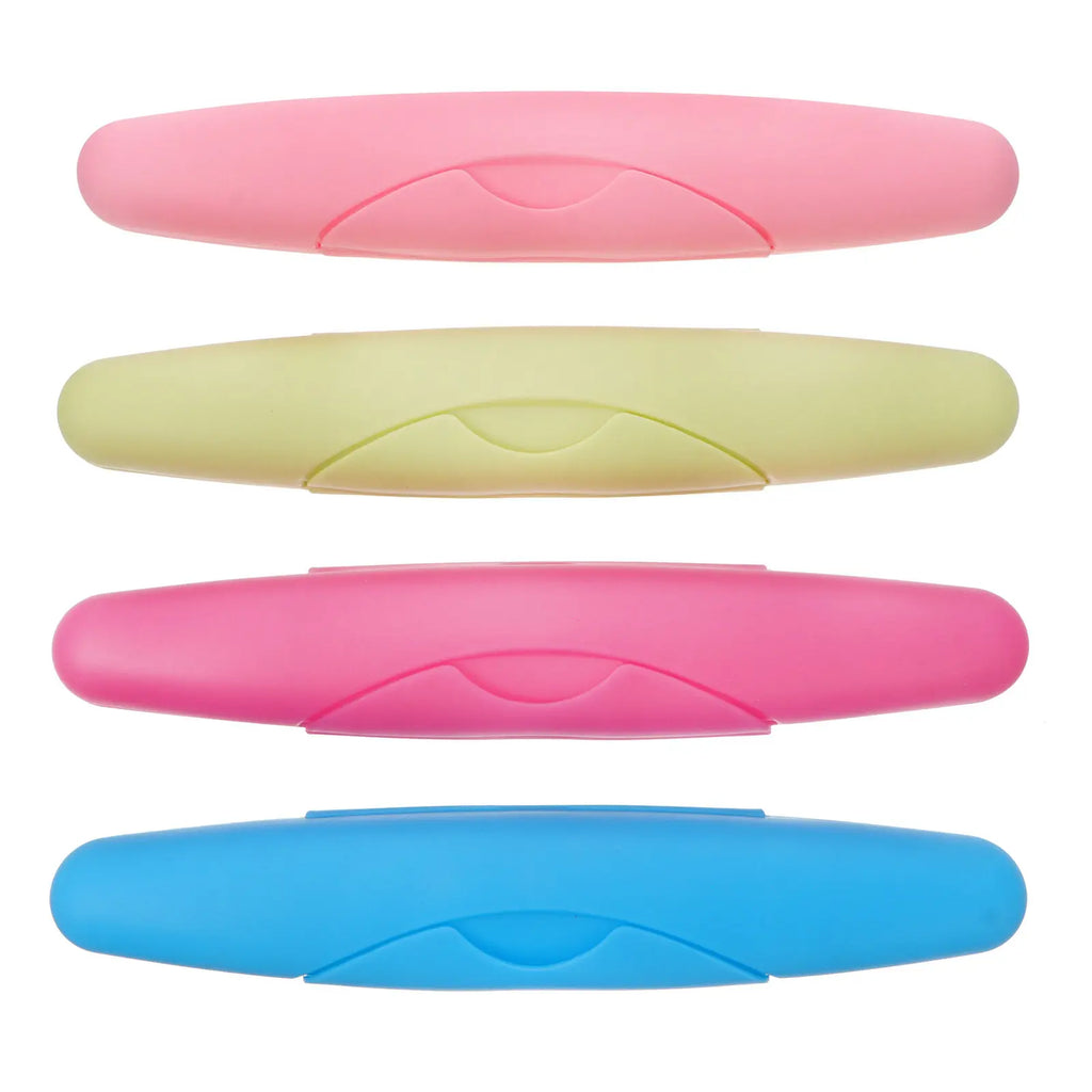 4Pcs Travel Toothbrush Case Portable Storage Holder Plastic Breathable Toothbrush Box Carrying Case for Outdoor Camping Home