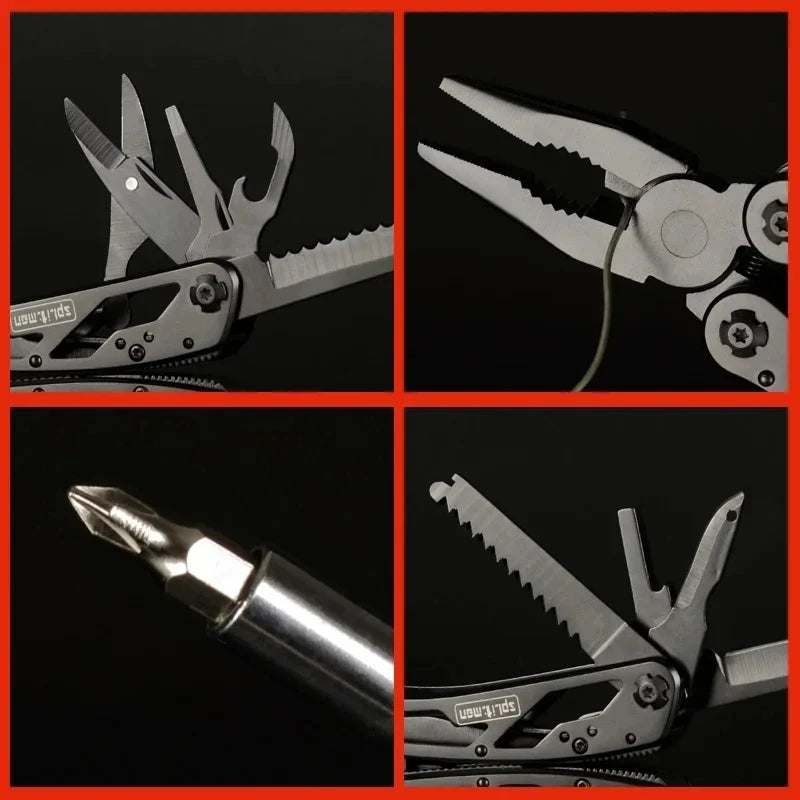 GANZO G202B Folding Knife Plier Multitools EDC Camping Multifunctional Screwdriver Bits Mini Scissors Stainless Steel