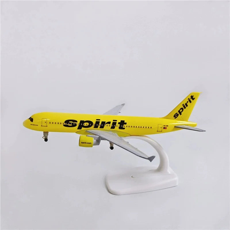 20cm Spirit A320 Metal scale aircraft 1:300 Scale Static Souvenir Plane Toy Model airplanes Children toys for Collection