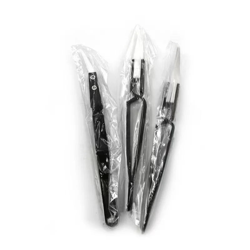 3PCS Ceramic Straight Tip Electronic Soldering Tweezers Anti-Static Reverse Acid Resistant Precision Chuck Ceramic Tweezers