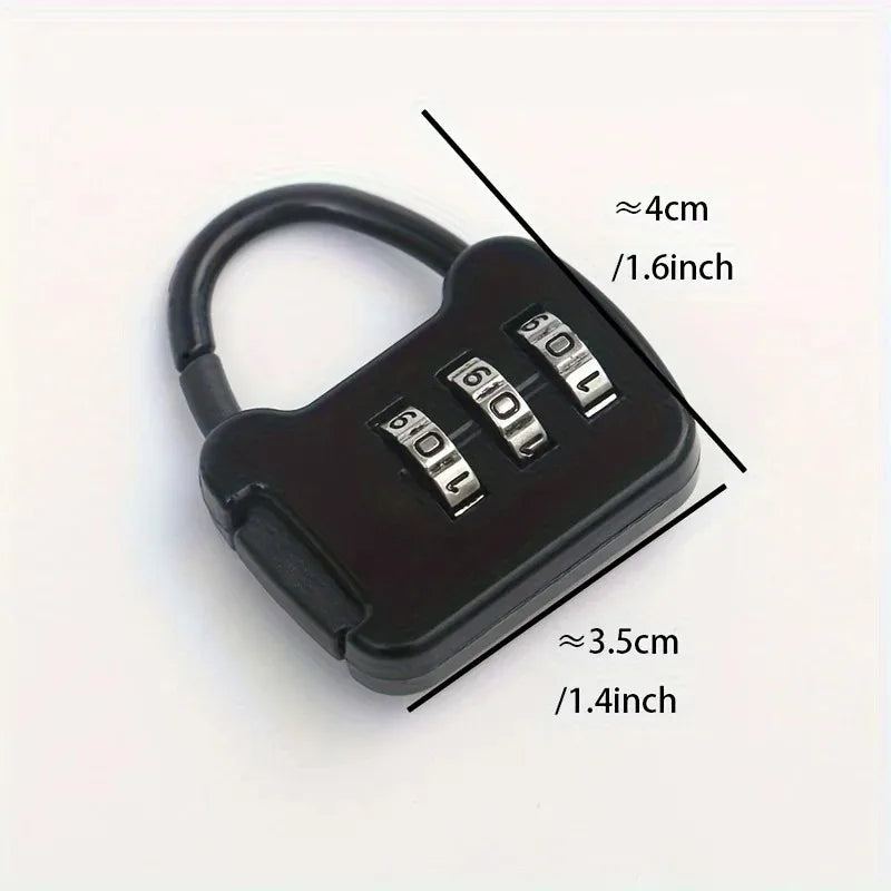4pcs Color Mini Password Lock Padlock Trolley Case Student Dormitory Cabinet Backpack Zipper Lock Backpack Anti-theft Lock
