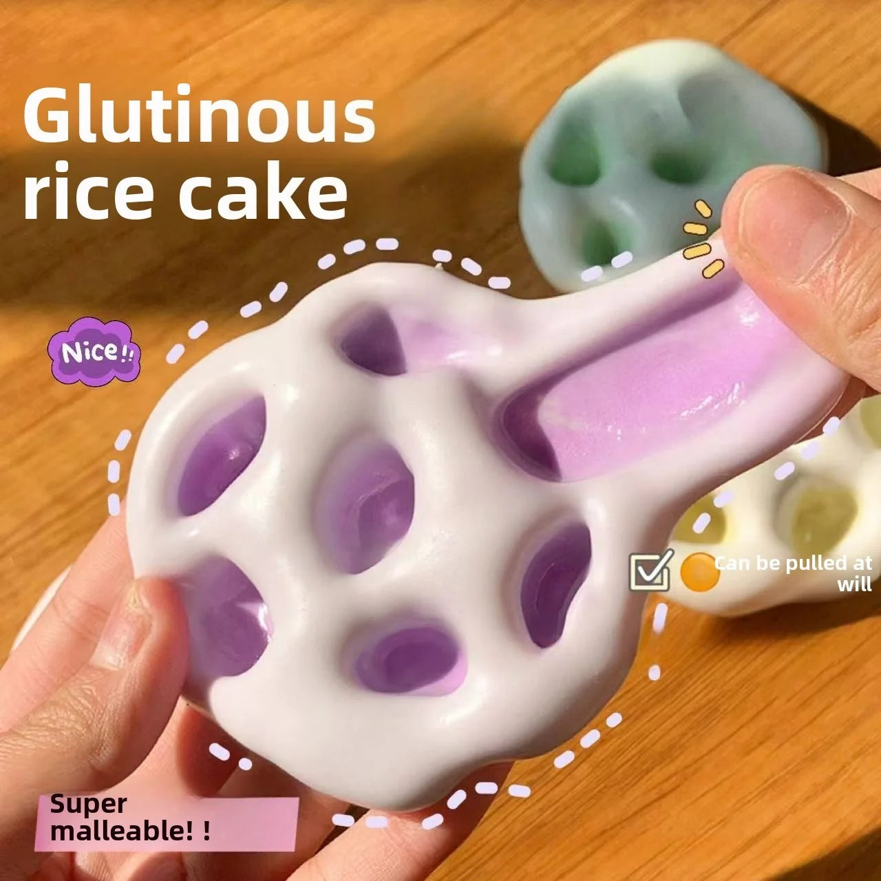 Shapeable Vacuum Squishies Sand Ball Grape Stress Ball Stress Relief Noisy Ball Desktop Squeezing Soothing Toy Birthday Gift