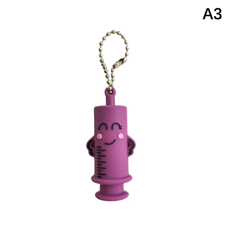 Ampoule Bottle Opener Keychain Syringe-Shaped Medication Vial Cutter Nurse Doctor Ampoule Bottle Breaker Aid Nurse Tool