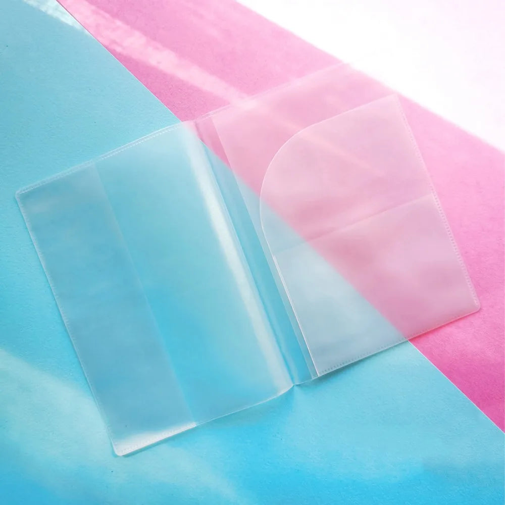 Portable Waterproof Passport Cover Simple Transparent Translucent ID Card Holder Multiple Card Slots PVC Passport Protector