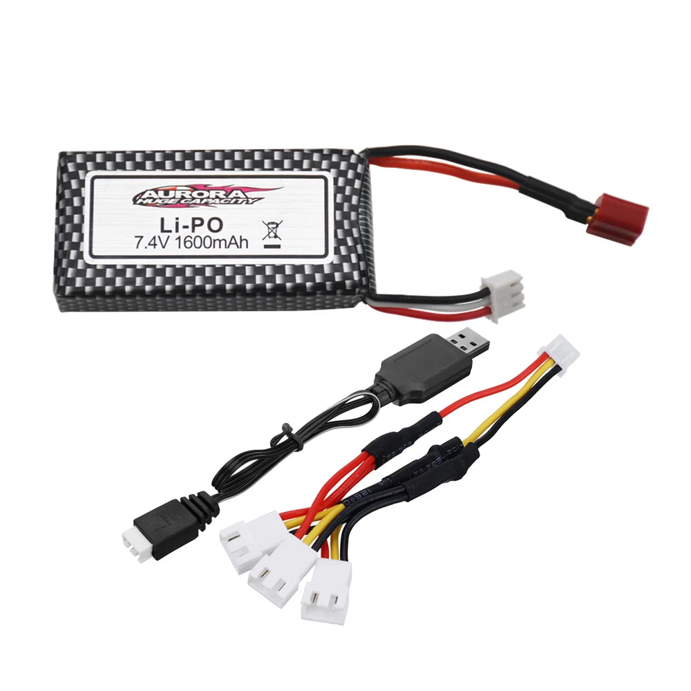 Upgrade Rechargeable Battery 2S For 9125 Remote Control Car Spare Parts 7.4v 1600mah Lipo Battery XLH 9125 battery 1600mAh