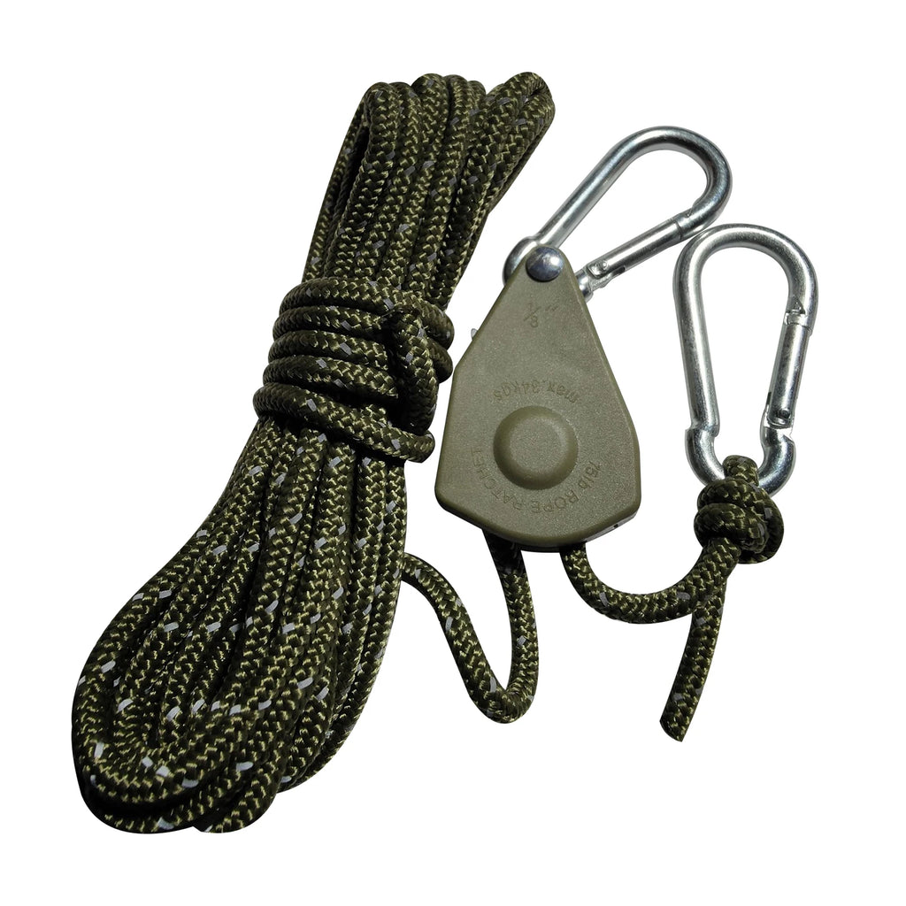 Travel Portable Clothesline with Buckle Outdoor Camping Tent Umbrella Rope Windproof Pulley Adjuster Ropes Lamp Hanging Tool