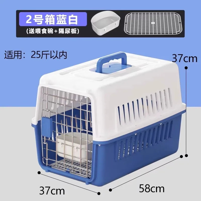 ‌Large Dog Crate for Air Travel - Pet Carrier with Wheels, Foldable Kennel for Golden Retriever, Airline Approved Portable Cage