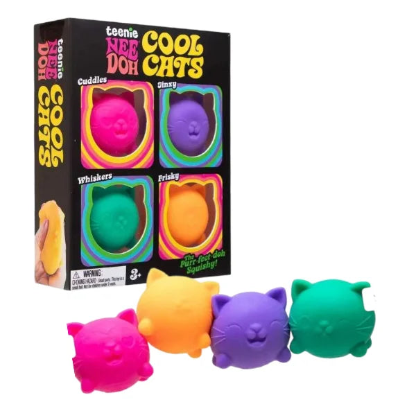 2026Nee DOH Nice Ice Baby Fidget Cube Set 4 Pack Super Solid Squish Sensory Toys Non-toxic Squeeze Toys for ADHD and Autism Gift