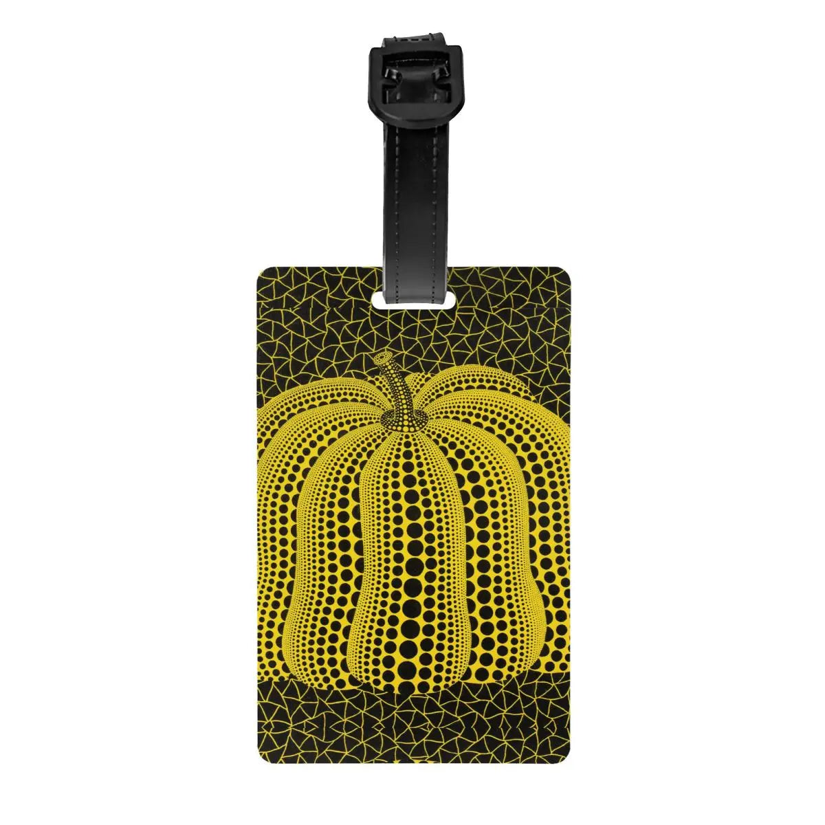 Custom Yayoi Kusama Pumkin Luggage Tag Privacy Protection Abstract Art Baggage Tags Travel Bag Labels Suitcase
