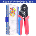 End-Sleeves Ferrule Crimping Tools HSC8 6-4A Self-Adjustable AWG23-7/0.25-10mm2 Square Ratcheting Wire Crimping Plier