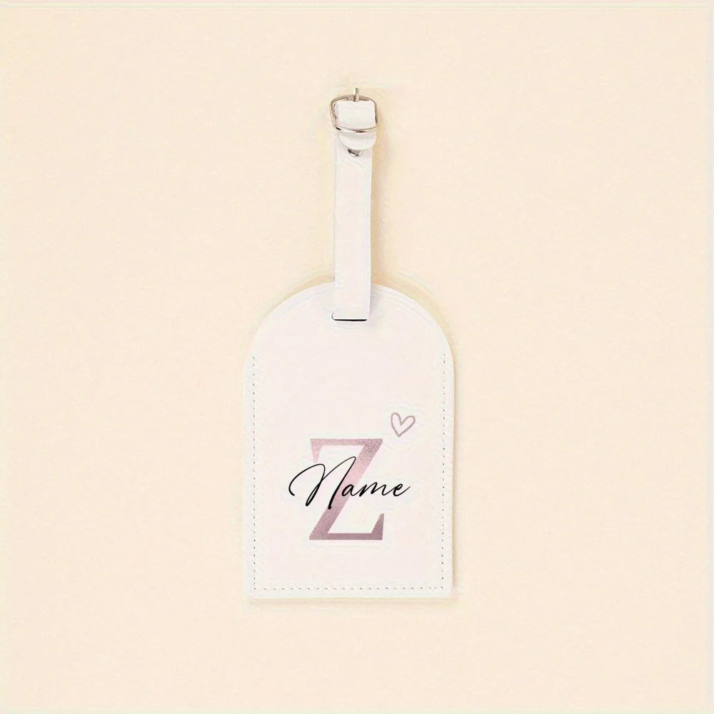 Custom Name Tag Font Name/Initials Wedding Travel Gift Customizable Letter (A-Z) Premium Luggage Identifiersuitable for Bags