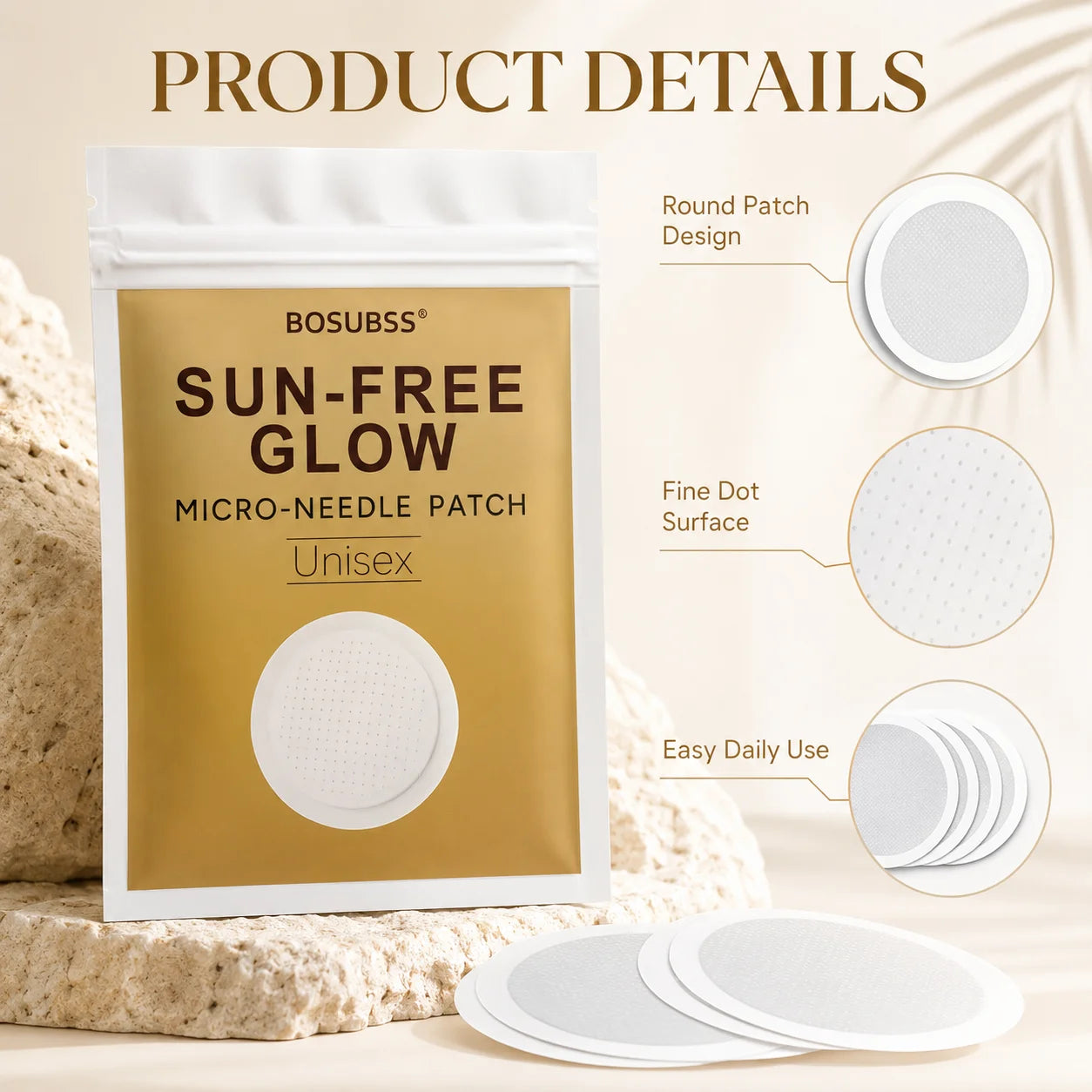 Tanning Care Patches for Summer Daily Outdoor Beach Use, Help Achieve Natural Bronze Skin
