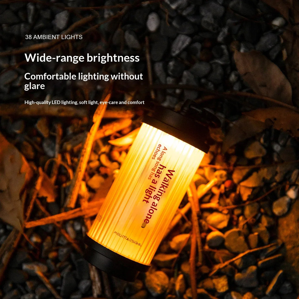 MOUNTAINHIKER 1800mAh LED 38 Ambient Camping Lantern Outdoor Portable Hanging Light with Ultra-Long Battery Life for Ambiance