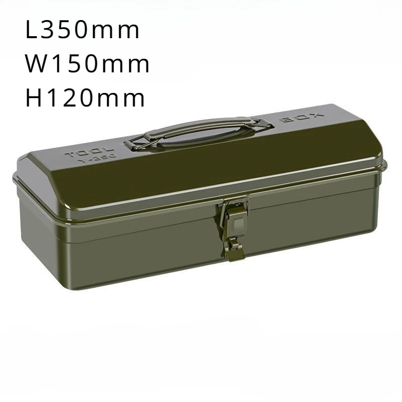 Hardware Thickened Iron Toolbox Portable Large Metal Toolbox Car Storage Household Sturdy and Durable Multiple Specifications