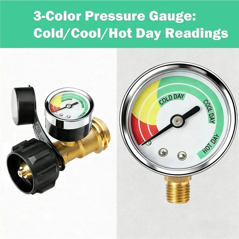B08B-Propane Level Indicator Propane Tanks Tank Gauge Gas Grill Propane Level Gas Cylinder Adapter