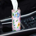 Elegant Floral Car Paper Towel Holder Stand, Multi-Functional Cup Holder & Travel Napkin Dispenser for Home & Auto Use