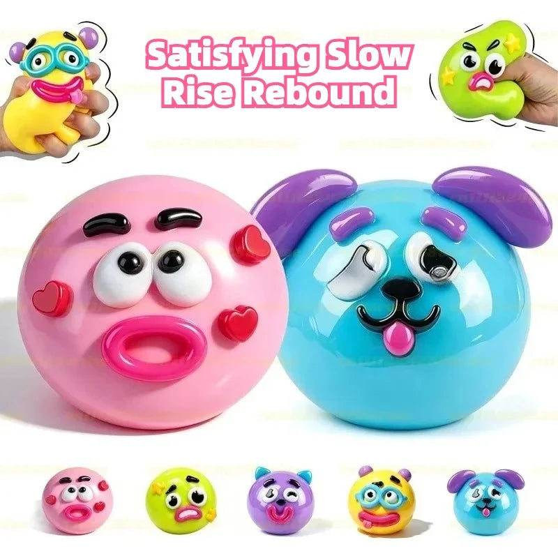 Hot NEW Smushers Squishy, Curiosities Dog Face Swap Squishy Toy, Soft Moldable Cute Slow Rise Squeeze Toy, Relaxing Sensory