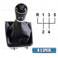 Leather Shift Knob Assembly For Volkswagen VW Golf 7 MK7 (2013-2017) | Fits 5 & 6 Speed left-hand drive