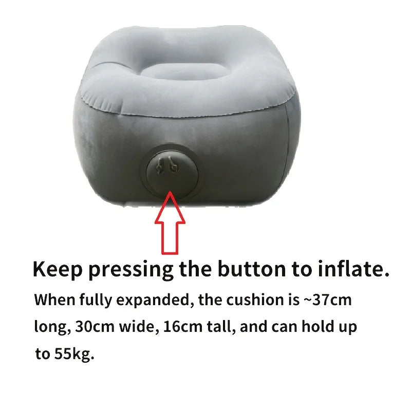 Portable Foldable Press Inflatable Lazy Lounger Wearproof Air Chair For Camping Fishing Beach Picnic Car Office Daily Relax Use