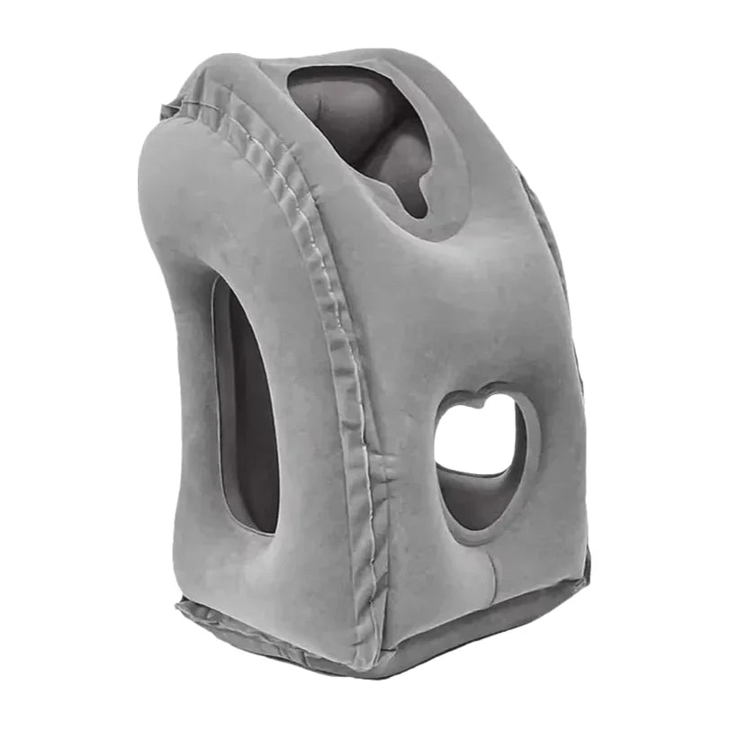 Inflatable 3D Head Neck Support Travel Pillow Portable Airplane Bus Train Office Nap Sleeping Cushion for Forward Rest